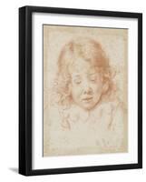 Buste d'enfant vu de face regardant en bas-Carlo Dolci-Framed Giclee Print