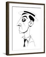 Buster Keaton - caricature of American film comedian, 1895-1966-Neale Osborne-Framed Giclee Print