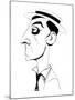 Buster Keaton - caricature of American film comedian, 1895-1966-Neale Osborne-Mounted Giclee Print