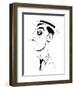 Buster Keaton - caricature of American film comedian, 1895-1966-Neale Osborne-Framed Giclee Print