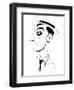 Buster Keaton - caricature of American film comedian, 1895-1966-Neale Osborne-Framed Giclee Print