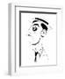 Buster Keaton - caricature of American film comedian, 1895-1966-Neale Osborne-Framed Giclee Print