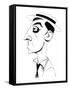 Buster Keaton - caricature of American film comedian, 1895-1966-Neale Osborne-Framed Stretched Canvas