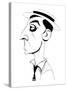 Buster Keaton - caricature of American film comedian, 1895-1966-Neale Osborne-Stretched Canvas