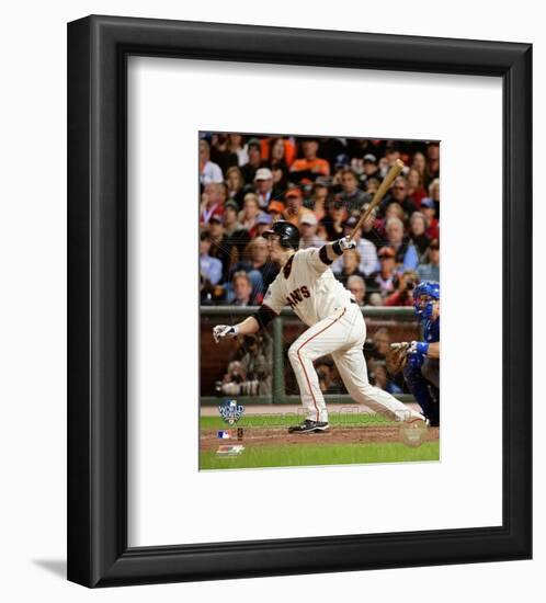 Buster Posey Game Two of the 2010 World Series Action-null-Framed Photographic Print
