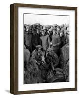 Buster s'en va-t-en guerre (DOUGHBOYS) by EdwardSedgwick with Buster Keaton, 1930 (b/w photo)-null-Framed Photo