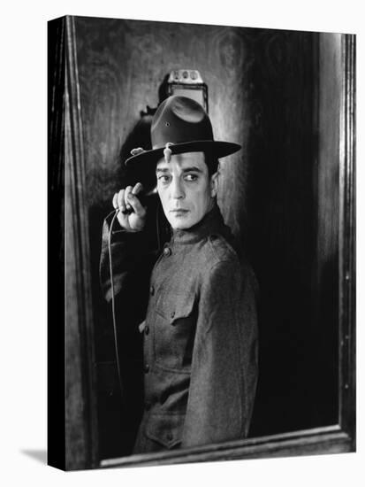 Buster s'en va-t-en guerre (DOUGHBOYS) by EdwardSedgwick with Buster Keaton, 1930 (b/w photo)-null-Stretched Canvas