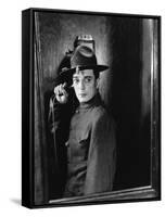 Buster s'en va-t-en guerre (DOUGHBOYS) by EdwardSedgwick with Buster Keaton, 1930 (b/w photo)-null-Framed Stretched Canvas