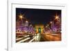 Bustling Paris at Night-null-Framed Art Print