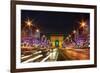 Bustling Paris at Night-null-Framed Art Print