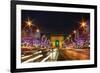 Bustling Paris at Night-null-Framed Art Print