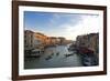 Bustling Riverfront Along the Grand Canal in Venice, Italy-David Noyes-Framed Photographic Print