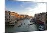 Bustling Riverfront Along the Grand Canal in Venice, Italy-David Noyes-Mounted Photographic Print