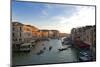 Bustling Riverfront Along the Grand Canal in Venice, Italy-David Noyes-Mounted Photographic Print