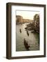 Bustling Riverfront Along the Grand Canal in Venice, Italy-David Noyes-Framed Photographic Print