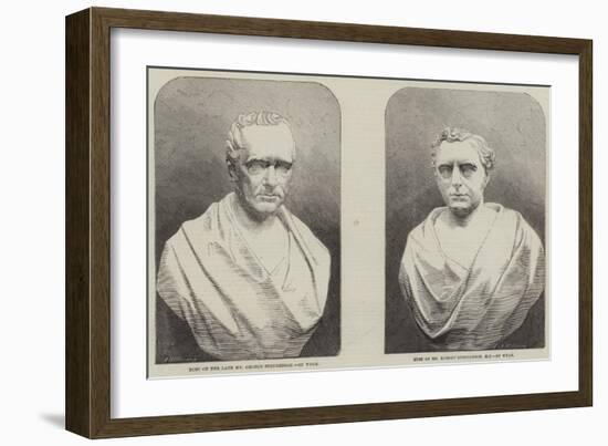 Busts of George and Robert Stephenson-null-Framed Giclee Print