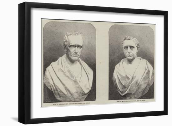 Busts of George and Robert Stephenson-null-Framed Giclee Print