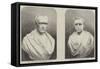 Busts of George and Robert Stephenson-null-Framed Stretched Canvas