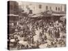 Busy Bazaar in Jaffa-null-Stretched Canvas