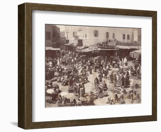 Busy Bazaar in Jaffa-null-Framed Photographic Print