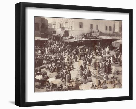 Busy Bazaar in Jaffa-null-Framed Photographic Print