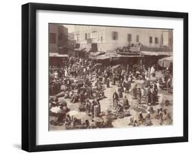 Busy Bazaar in Jaffa-null-Framed Photographic Print