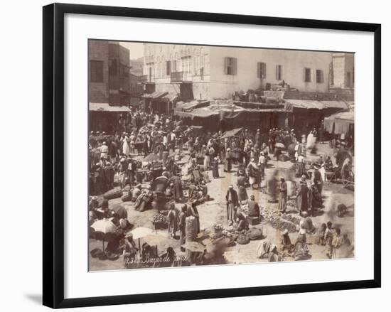 Busy Bazaar in Jaffa-null-Framed Photographic Print