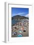 Busy Beach at Levanto, Liguria, Italy, Mediterranean, Europe-Mark Sunderland-Framed Photographic Print