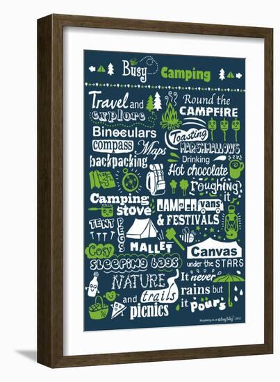 Busy Being a Camper-Busy Being-Framed Giclee Print