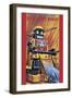 Busy Cart Robot-null-Framed Art Print