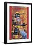 Busy Cart Robot-null-Framed Art Print