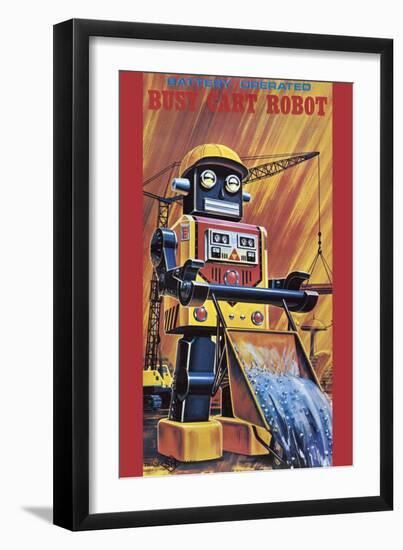 Busy Cart Robot-null-Framed Art Print
