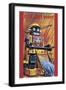 Busy Cart Robot-null-Framed Art Print