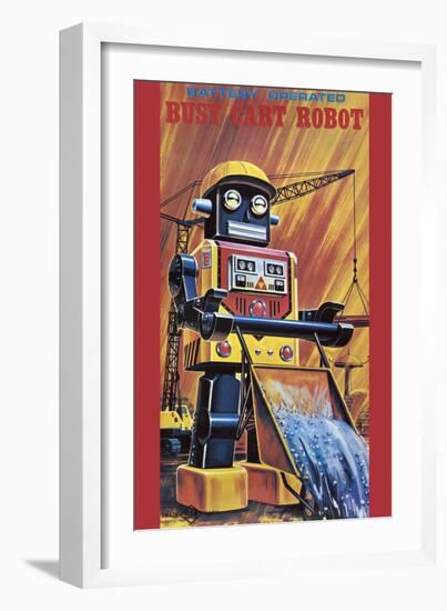 Busy Cart Robot-null-Framed Art Print