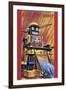 Busy Cart Robot-null-Framed Art Print