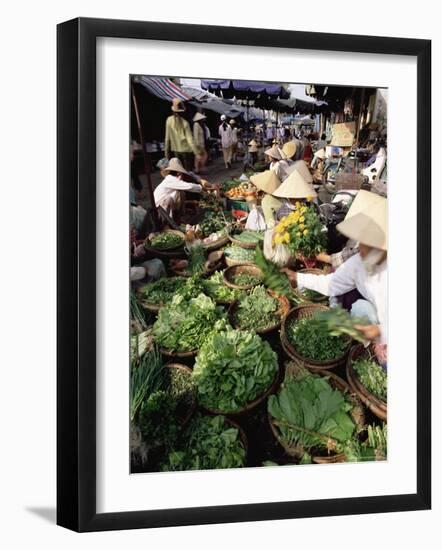 Busy Central Market, Hoi An, Central Vietnam, Vietnam-Gavin Hellier-Framed Photographic Print