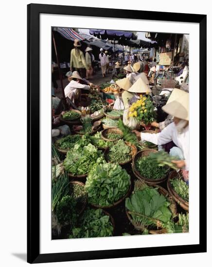 Busy Central Market, Hoi An, Central Vietnam, Vietnam-Gavin Hellier-Framed Photographic Print