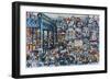 Busy City in 1934-Bill Bell-Framed Giclee Print