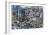 Busy City in 1934-Bill Bell-Framed Giclee Print