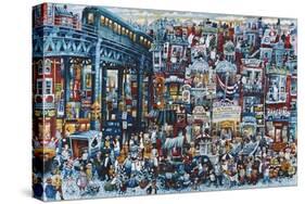 Busy City in 1934-Bill Bell-Stretched Canvas