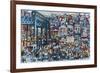 Busy City in 1934-Bill Bell-Framed Giclee Print