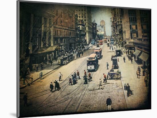 Busy City Street-Dawne Polis-Mounted Giclee Print