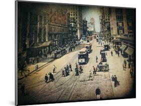 Busy City Street-Dawne Polis-Mounted Giclee Print