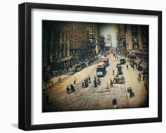 Busy City Street-Dawne Polis-Framed Giclee Print