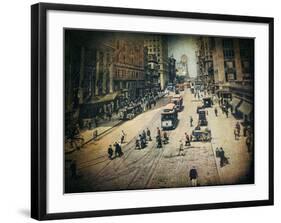 Busy City Street-Dawne Polis-Framed Giclee Print