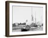 Busy Day in the Canal, Charlevoix, Mich.-null-Framed Photo