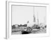 Busy Day in the Canal, Charlevoix, Mich.-null-Framed Photo