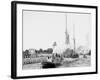 Busy Day in the Canal, Charlevoix, Mich.-null-Framed Photo