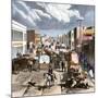 Busy Downtown Denver, Colorado, Late 1870s-null-Mounted Giclee Print