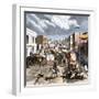 Busy Downtown Denver, Colorado, Late 1870s-null-Framed Giclee Print